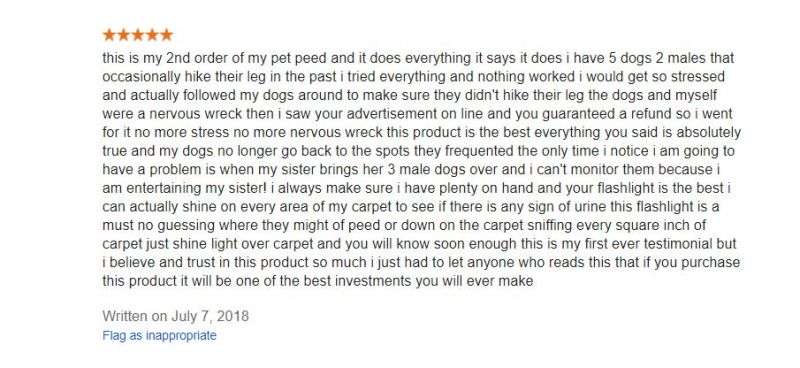  <a href='https://www.mypetpeed.com/review_groups/carpet/'>Carpet</a>, <a href='https://www.mypetpeed.com/review_groups/dog/'>Dog</a>, <a href='https://www.mypetpeed.com/review_groups/easy-to-use/'>Easy to use</a>, <a href='https://www.mypetpeed.com/review_groups/great-company/'>Great Company</a>, <a href='https://www.mypetpeed.com/review_groups/joe/'>Joe</a>, <a href='https://www.mypetpeed.com/review_groups/from-google/'>Left on Google</a>, <a href='https://www.mypetpeed.com/review_groups/quit-returning-to-area/'>Quit Returning To Area</a>, <a href='https://www.mypetpeed.com/review_groups/repeat-buyer/'>Repeat Buyer</a>, <a href='https://www.mypetpeed.com/review_groups/urine/'>Urine</a>